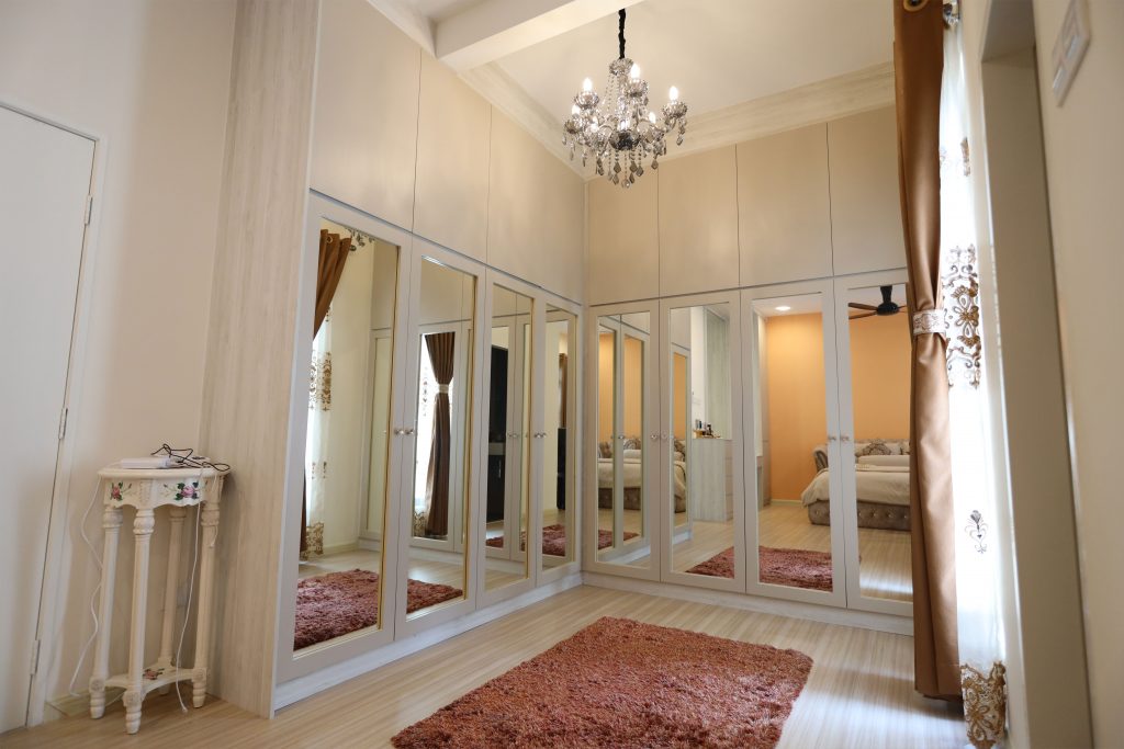 Wardrobe with Attached Mirror
