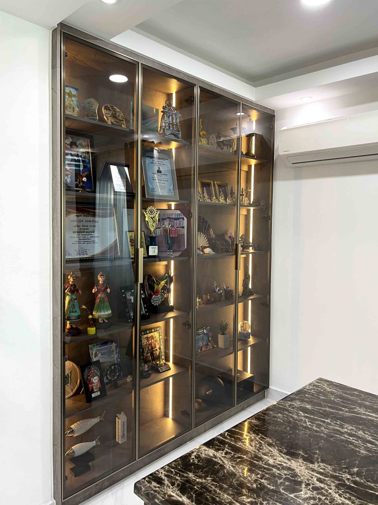 display cabinet at Kusturi Heights Nilai