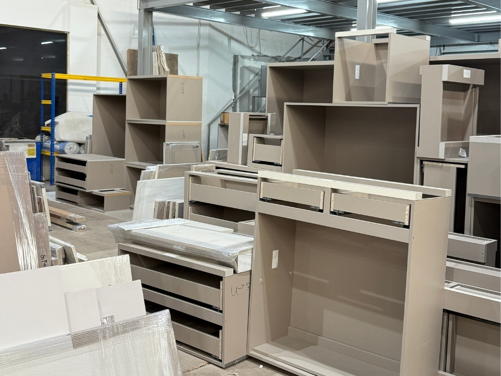 Cabinet installation in ACE Cabinet Design Factory